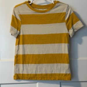 Mustard Yellow and Cream Striped Shirt